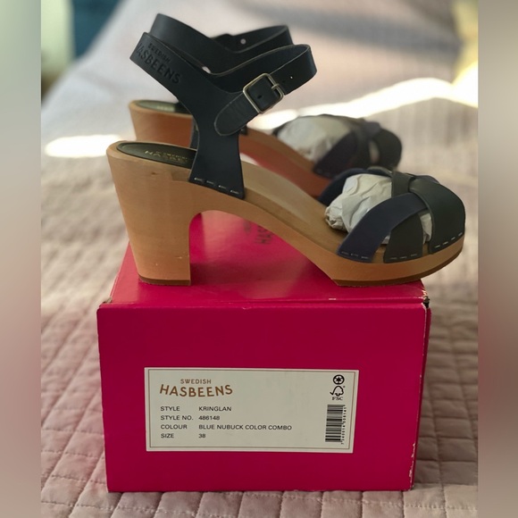 Swedish Hasbeens “Kringlan” 38 (US 8) NWT and box clogs sandals - Picture 4 of 6
